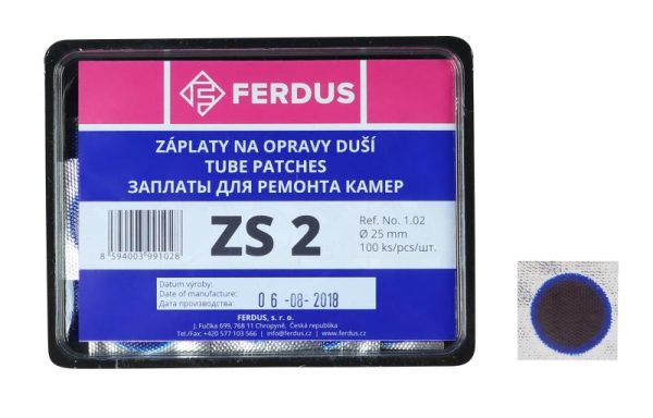 FERDUS Lepení-záplata ZS2 kulatá 25mm box 100ks