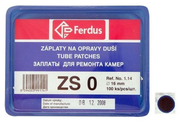 Ferdus ZS-0 Průměr 16mm BOX 100KS záplaty