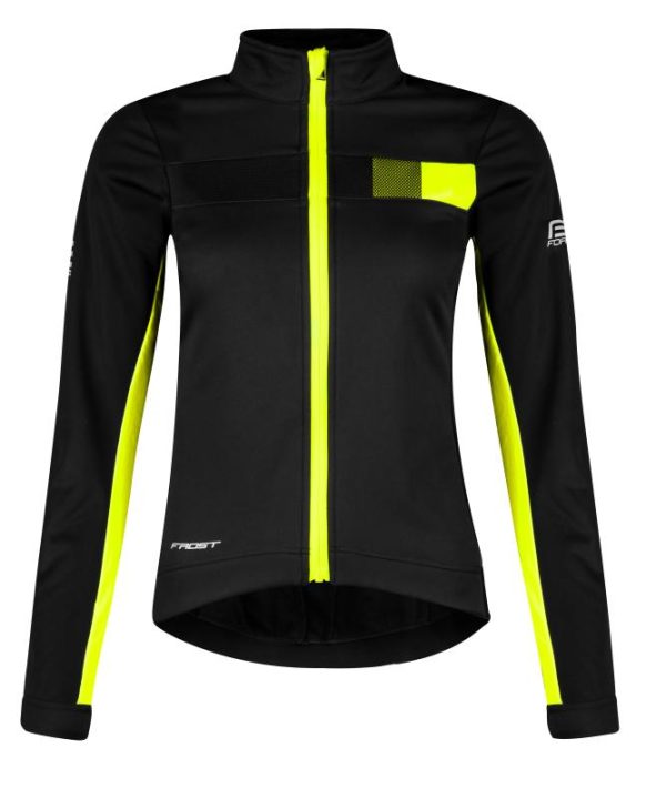 Force FROST černo-fluo dámská softshell cyklobunda