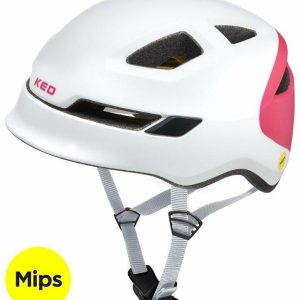 Ked Pop Mips white magenta juniorská cyklistická přilba