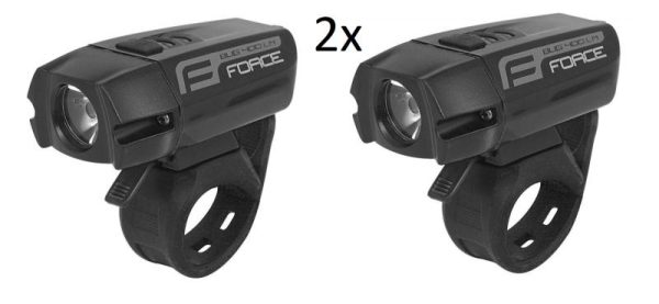 Set 2x Force BUG 400LM USB světlo přední