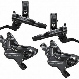 Shimano brzda kotoučová Deore M6120 čtyřpístková přední a zadní komplet bez kotoučů