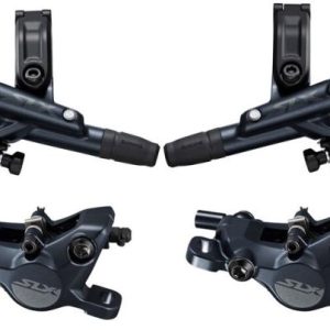 Shimano brzda kotoučová SLX M7120 čtyřpístková před. a zad. komplet bez kotoučů (zadní J-kit)