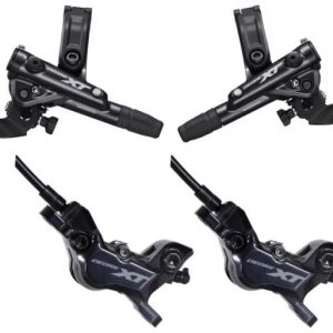 Shimano brzda kotoučová XT M8120 čtyřpístková před. a zad. komplet bez kotoučů (zadní J-kit)