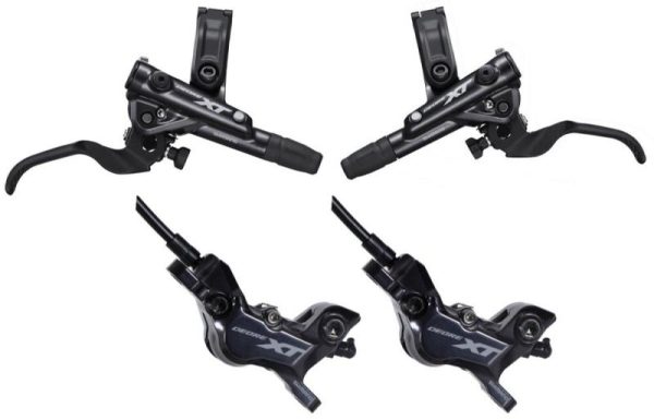 Shimano brzda kotoučová XT M8120 čtyřpístková před. a zad. komplet bez kotoučů (zadní J-kit)