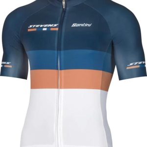 Stevens Aero Equipe Modro/bílo/zlatý Krátký Rukáv dres