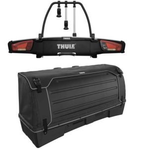 Thule VeloSpace XT 939 nosič na tažné na 3 kola + Thule 9383 box na nosič