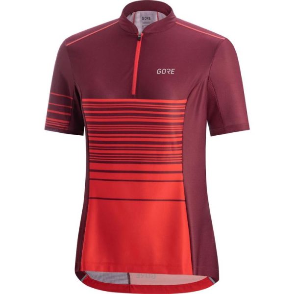 Gore C3 Women Striped Zip Jersey